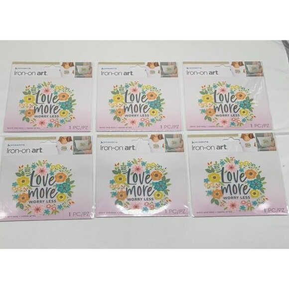 Crafternoon "Love More Worry Less" Iron on Art kit - Picture 1 of 1